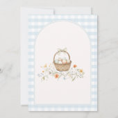 Boy Blue Nesting Party Prep het Nest Baby shower Kaart (Achterkant)