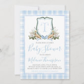 Boy Blue Pelican Baby shower Preppy Southern Kaart (Voorkant)
