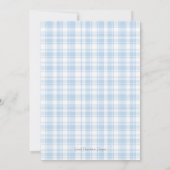 Boy Blue Pelican Baby shower Preppy Southern Kaart (Achterkant)