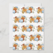 Boy Blue Pumpkin Baby shower Kaart (Achterkant)