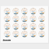 Boy Blue Pumpkin Truck Fall Birthday  Ronde Sticker (Vel)