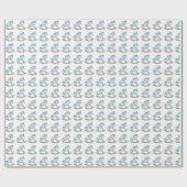 Boy Blue Rocking Horse Baby Cadeaupapier (Vlak)