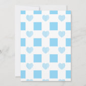 Boy Blue Valentijnsdag Hearts Baby shower Kaart (Achterkant)