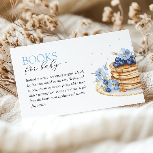 Boy Blueberry Pannenkoek Baby Brunch Baby shower Informatiekaartje