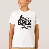 Boy BMX Racing wit en zwart T-shirt (Voorkant)