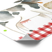 Boy Boerderij Barnyard Birthday Welkom Poster (Hoek)