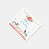 Boy Boerderij Barnyard Verjaardag Servet (Hoek)