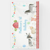 Boy Boerderij Barnyard Verjaardag Spandoek (Verticaal)