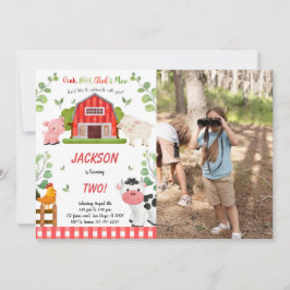 Boy Boerderij Verjaardagsfeestfoto Kaart