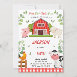 Boy Boerderij Verjaardagsfeestje Kaart