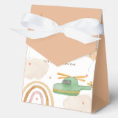 Boy Boho Adventure Helicopter Airplane Baby Shower Bedankdoosjes (Voorkant)