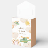 Boy Boho Adventure Helicopter Airplane Baby Shower Bedankdoosjes (Open)