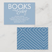 Boy Boho Blue Book Request Enclosure Card Informatiekaartje (Voorkant / Achterkant)