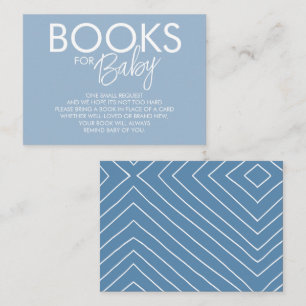Boy Boho Blue Book Request Enclosure Card Informatiekaartje