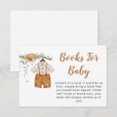 Boy Boho Football boeken voor Baby Baby shower Informatiekaartje (Voorkant / Achterkant)