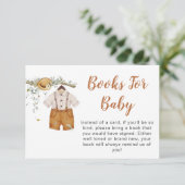 Boy Boho Football boeken voor Baby Baby shower Informatiekaartje (Staand voorkant)