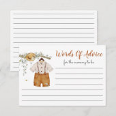 Boy Boho Football Woorden van advies Baby shower Informatiekaartje (Voorkant / Achterkant)