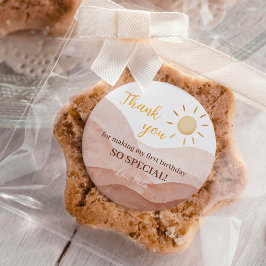 Boy Boho Little Sunshine Verjaardag Sticker Labels