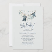 Boy Boho Oh Baby kleding waslijn Baby shower Kaart (Voorkant)