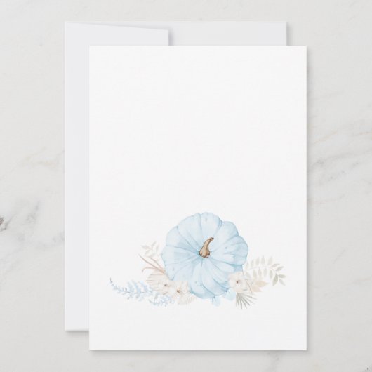 Boy Boho Pumpkin Baby Shower Kaart (Achterkant)