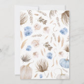 Boy Boho Pumpkin-Baby shower Kaart (Achterkant)