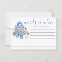 Boy Boho  Woorden van Advies Baby shower Kaart