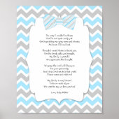 BOY Bow Stropdas Baby shower Dank u Poster (Voorkant)