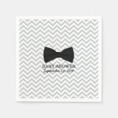 Boy Bow Stropdas Chevron Stripes Baby shower Servetten (Voorkant)