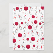 Boy Bowling Party 1st Birthday Kaart (Achterkant)