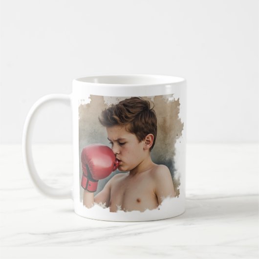 boy boxer mug koffiemok (Links)