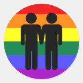 Boy + Boy Rainbow Sticker (Voorkant)