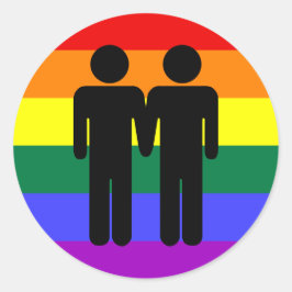 Boy + Boy Rainbow Sticker