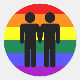 Boy + Boy Rainbow Sticker