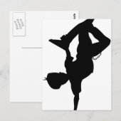 Boy Break Dancer Silhouette Postcard Briefkaart (Voorkant / Achterkant)