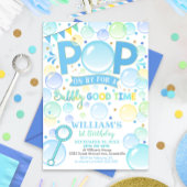 Boy Bubbles Verjaardagsuitnodiging Pop Verjaardag Kaart