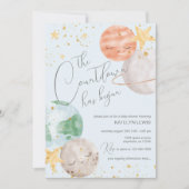 Boy BuitSpace Baby shower Uitnodiging (Voorkant)