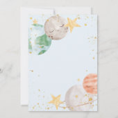 Boy BuitSpace Baby shower Uitnodiging (Achterkant)