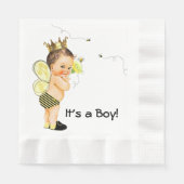 Boy Bumble Bee Baby shower Servetten (Voorkant)
