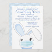 Boy Bunny Rabbit Mask Virtual Baby shower Kaart (Voorkant / Achterkant)