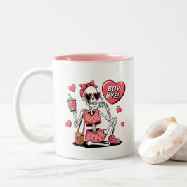 Boy Bye Funny Anti-Valentijnsdag Tweekleurige Koffiemok