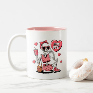 Boy Bye Funny Anti-Valentijnsdag Tweekleurige Koffiemok