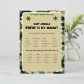Boy Camo Baby shower - bewerkbare naam, 5x7 Kaart (Staand voorkant)