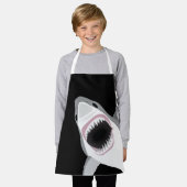 Boy chef grappig grote witte haai aanval schort (Gedragen)