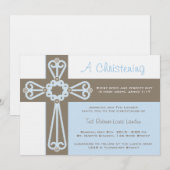 Boy Christening Uitnodiging (Voorkant / Achterkant)