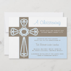 Boy Christening Uitnodiging