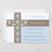 Boy Christening Uitnodiging (Voorkant)