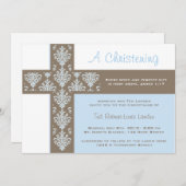 Boy Christening Uitnodiging (Voorkant / Achterkant)