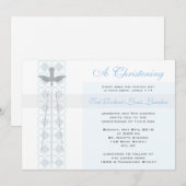 Boy Christening Uitnodiging (Voorkant / Achterkant)