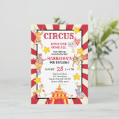 Boy Circus Party Verjaardag Carnaval Kaart (Staand voorkant)