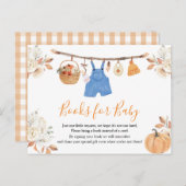 Boy Clothes Pumpkin Herfst Baby shower Boek voor B Briefkaart (Voorkant / Achterkant)